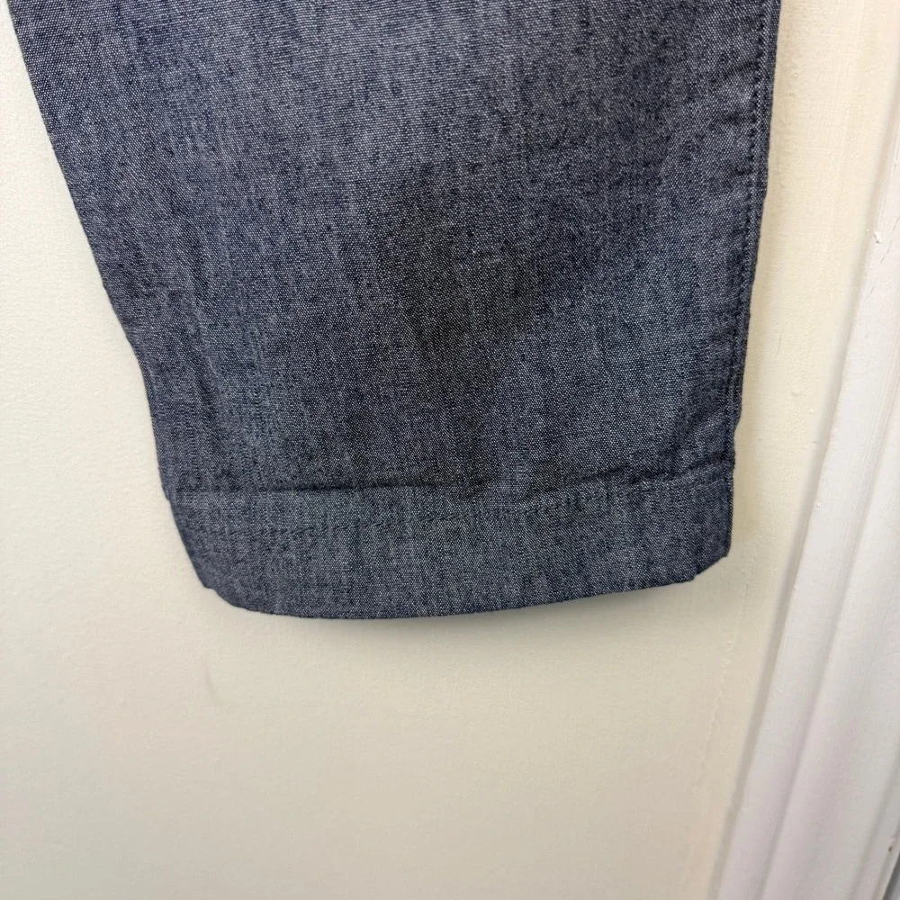 J.Crew Jogger CHAMBRAY Blue Pants Mens 32x30 Cotton Stretch Elastic Waist Casual